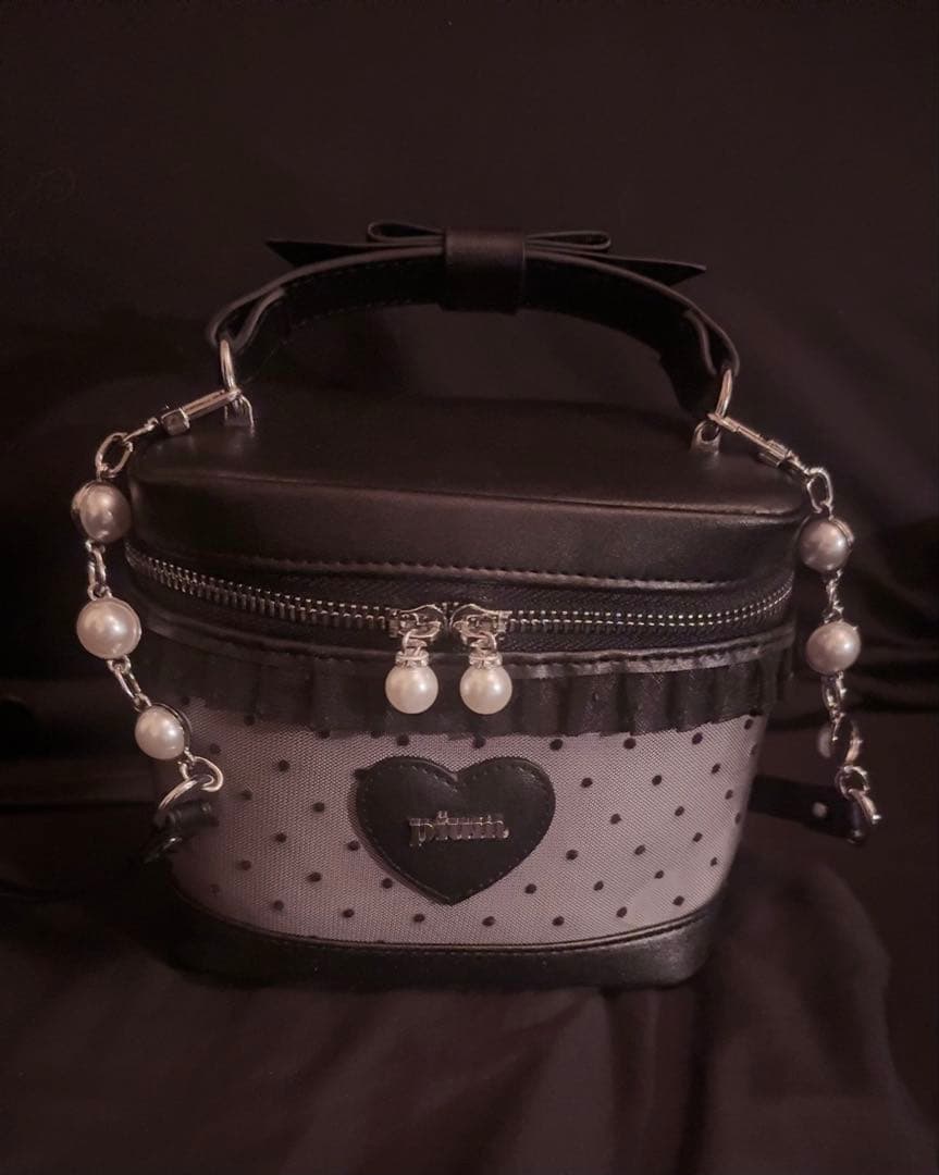 pium ピウム ハートドットチュールバニティ バッグ