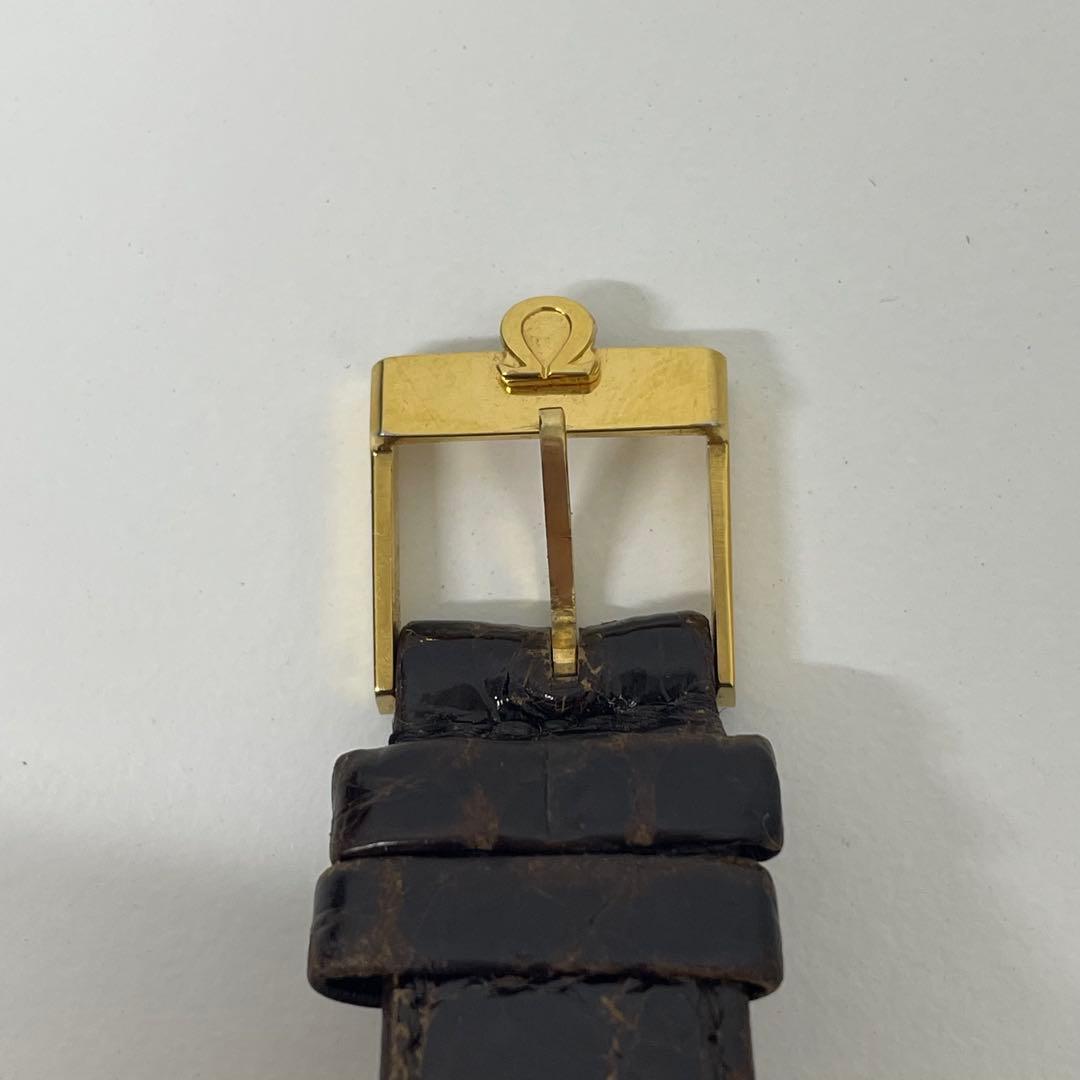 【TK】OMEGA オメガ　DeVile スクエア　クォーツ腕時計　不動