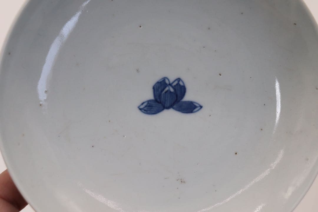 中国　康熙年製　染付龍紋皿　アンティーク　送料込み250417