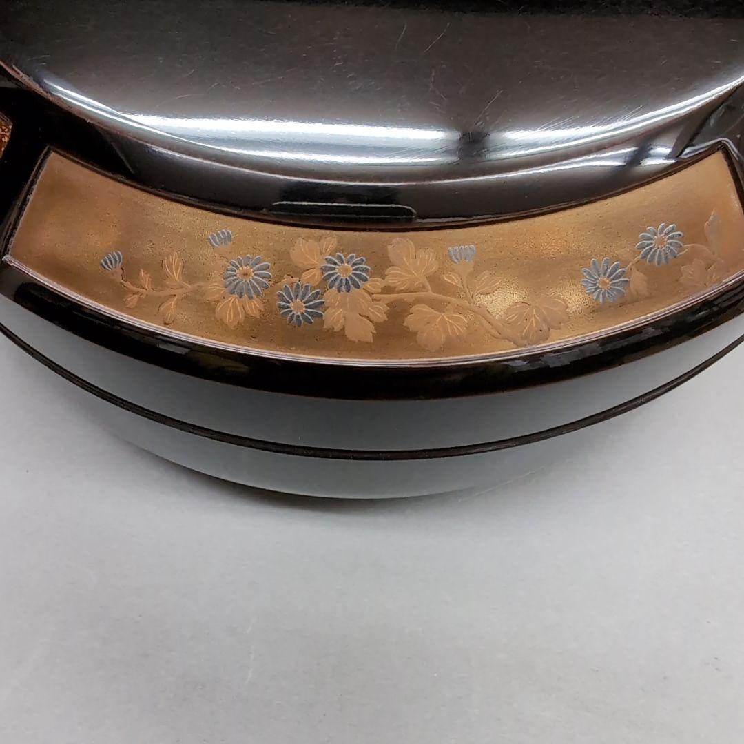 平安　象彦　西村彦兵衛　五清蒔絵　車軸形喰籠　茶道具