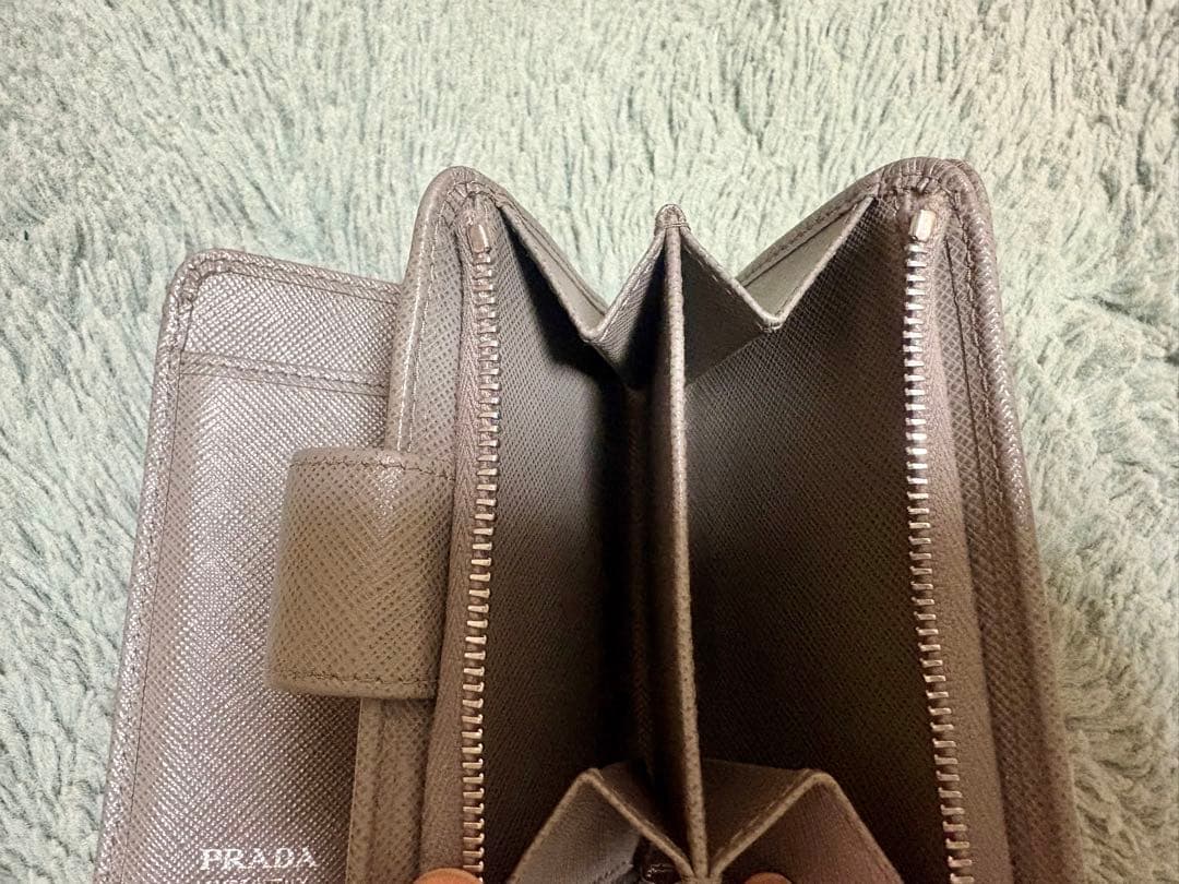 タイムセール❣️PRADA プラダ 二つ折財布 現行1ML018 MARMOグレー