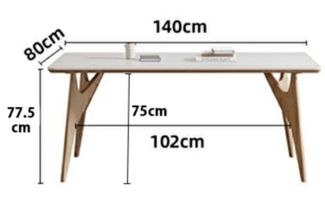 MUTUKI ダイニングテーブル140cm 北欧風　セラミック天板　2人4人