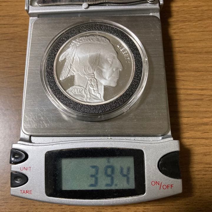 値下げ‼️アメリカ1ドル銀貨、インディアン　　プラケース入り　バッファロー　1oz