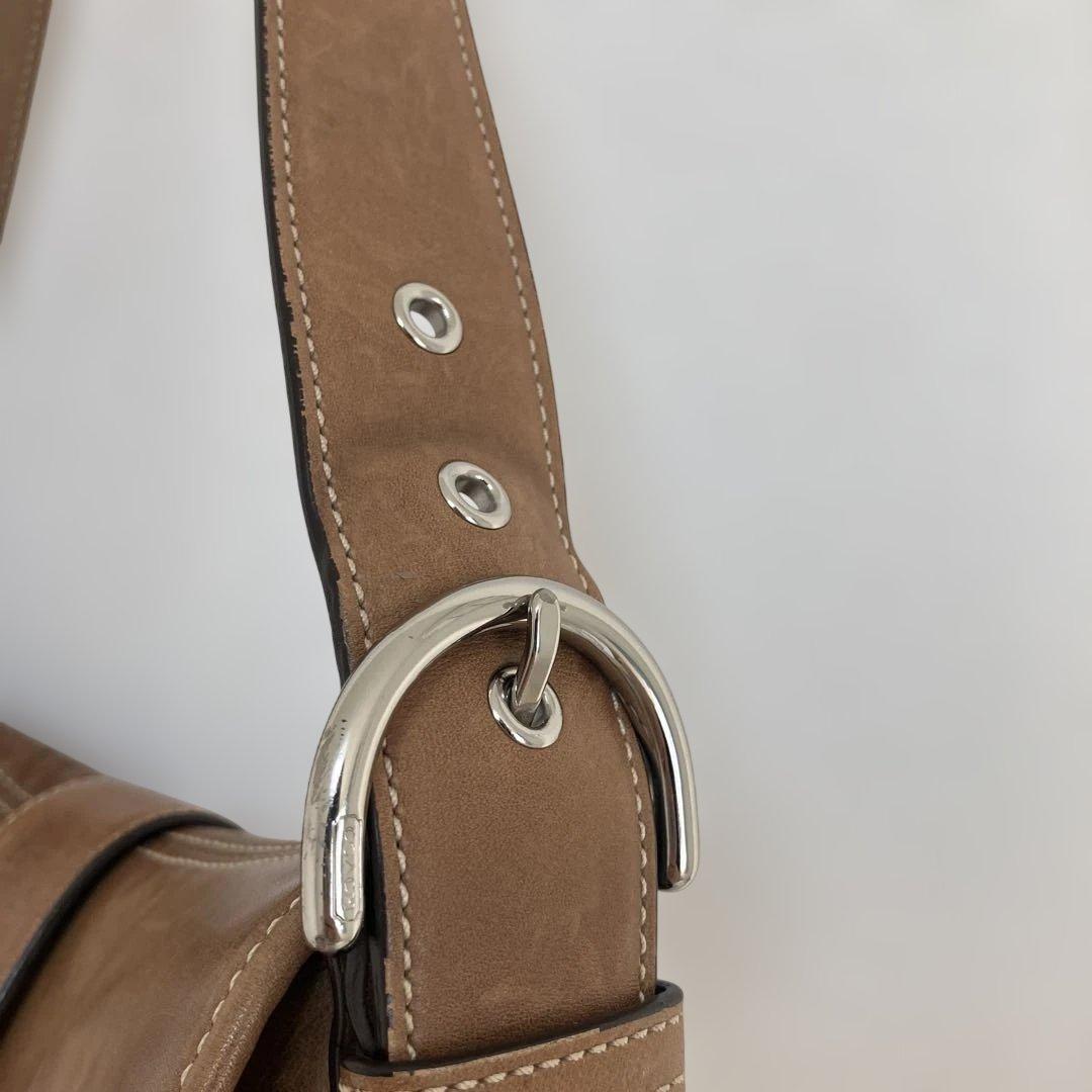 【美品】コーチ ソーホー ワンショルダー ハンドバッグ レザー キャメル