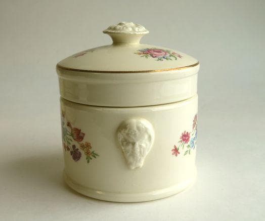 120■フランスアンティーク Sarrguemines▼ボンボニエール 小物入れ