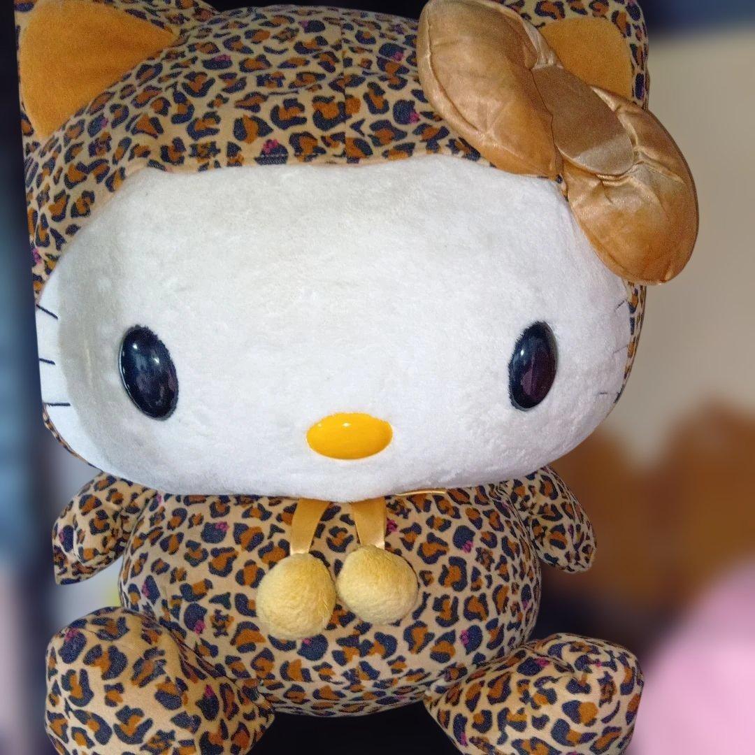 セールハローキティ ぬいぐるみBIGヒョウ柄2005年ビンテージレア