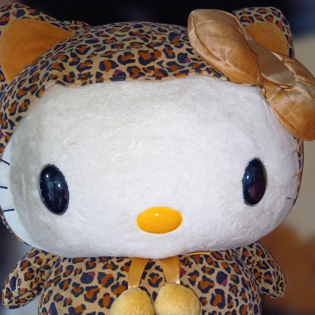 セールハローキティ ぬいぐるみBIGヒョウ柄2005年ビンテージレア