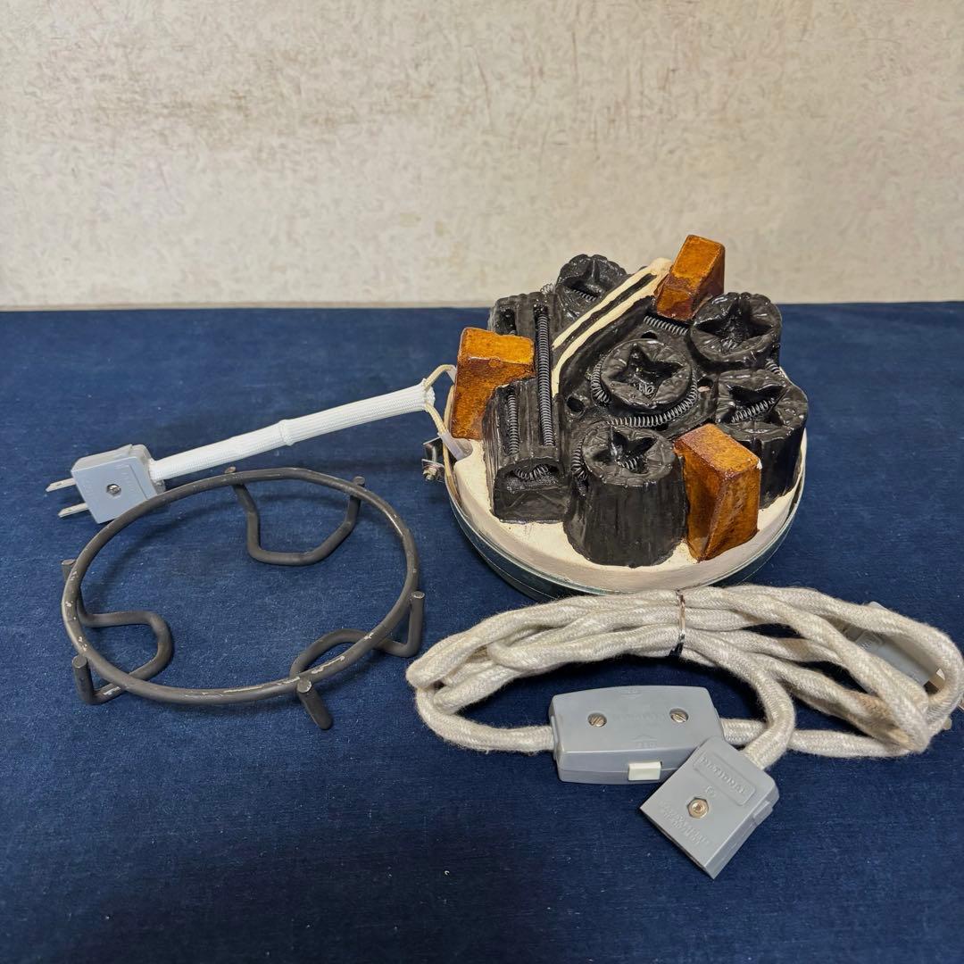 風炉 茶釜 電熱器 鬼面風炉釜 野々田電熱器 敷板 茶道具 お点前道具