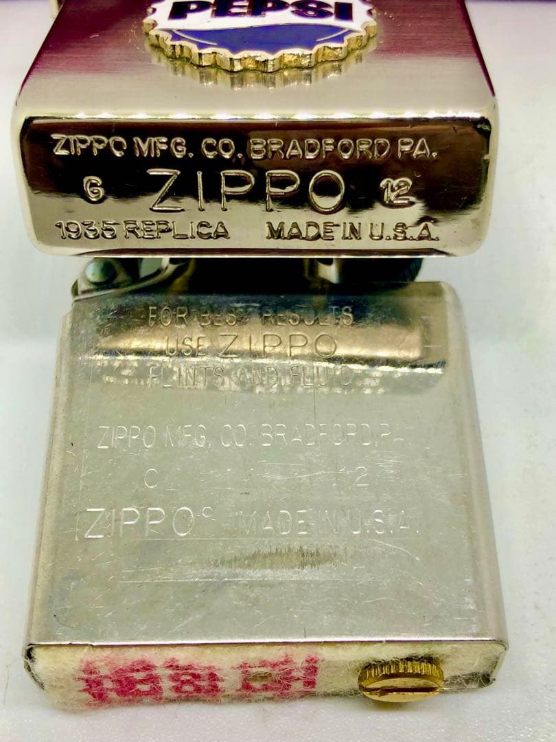 ペプシ＊エナメル七宝＊ビンテージ1935sモデルタイプ角型＊zippo®︎