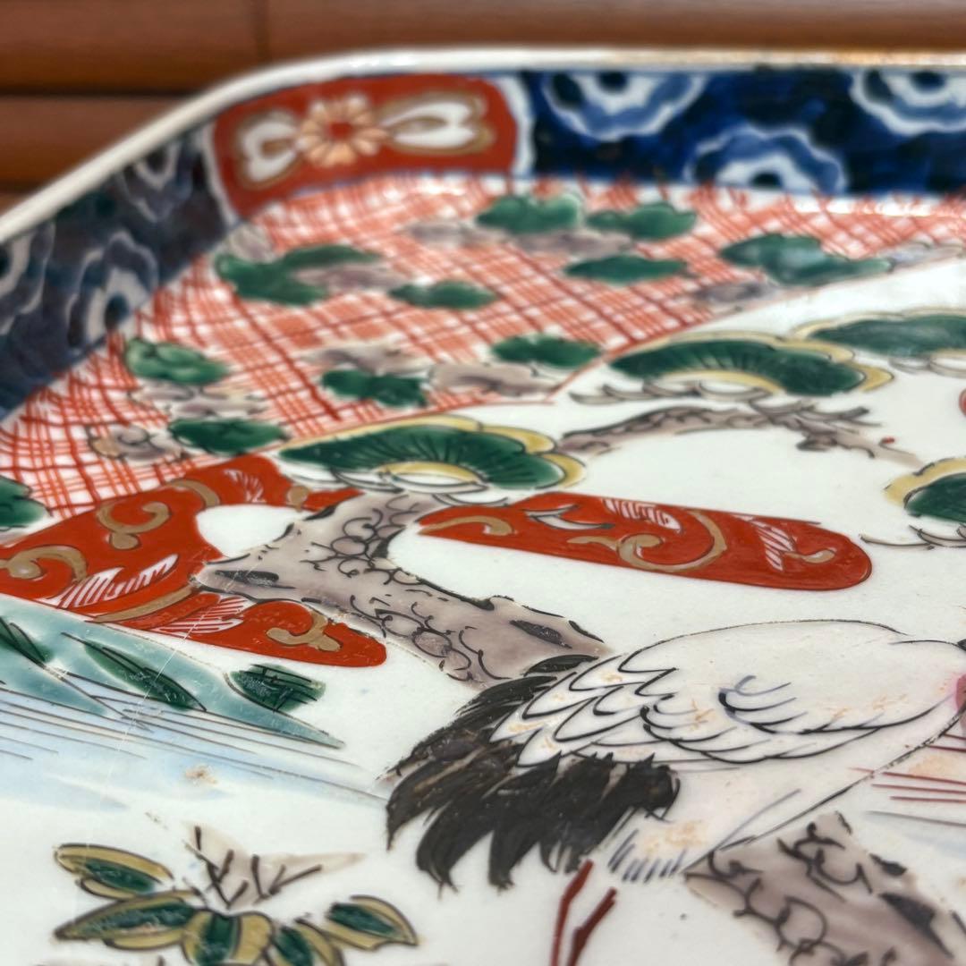 江戸時代　古伊万里　鍋島　赤絵　皿