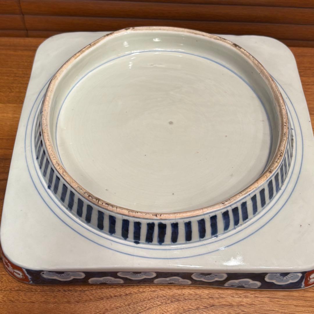 江戸時代　古伊万里　鍋島　赤絵　皿