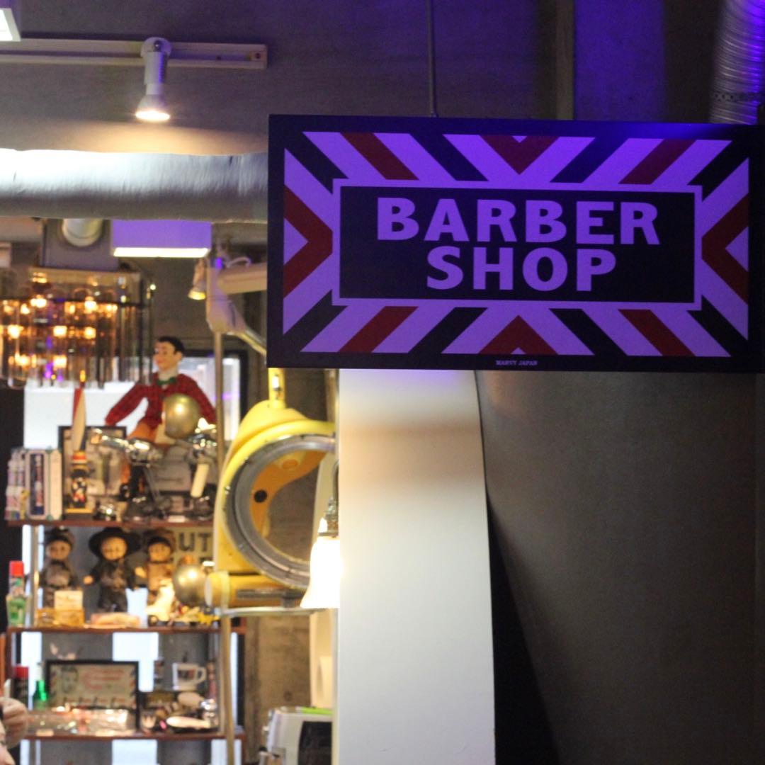 新品 MARVY JAPAN BARBER SHOPメタルサイン メタルサイン
