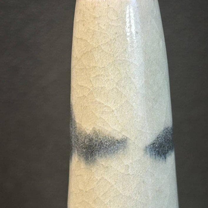 S8012　中国古美術　古保万里染付　一輪押し　花瓶　花器　中国古玩