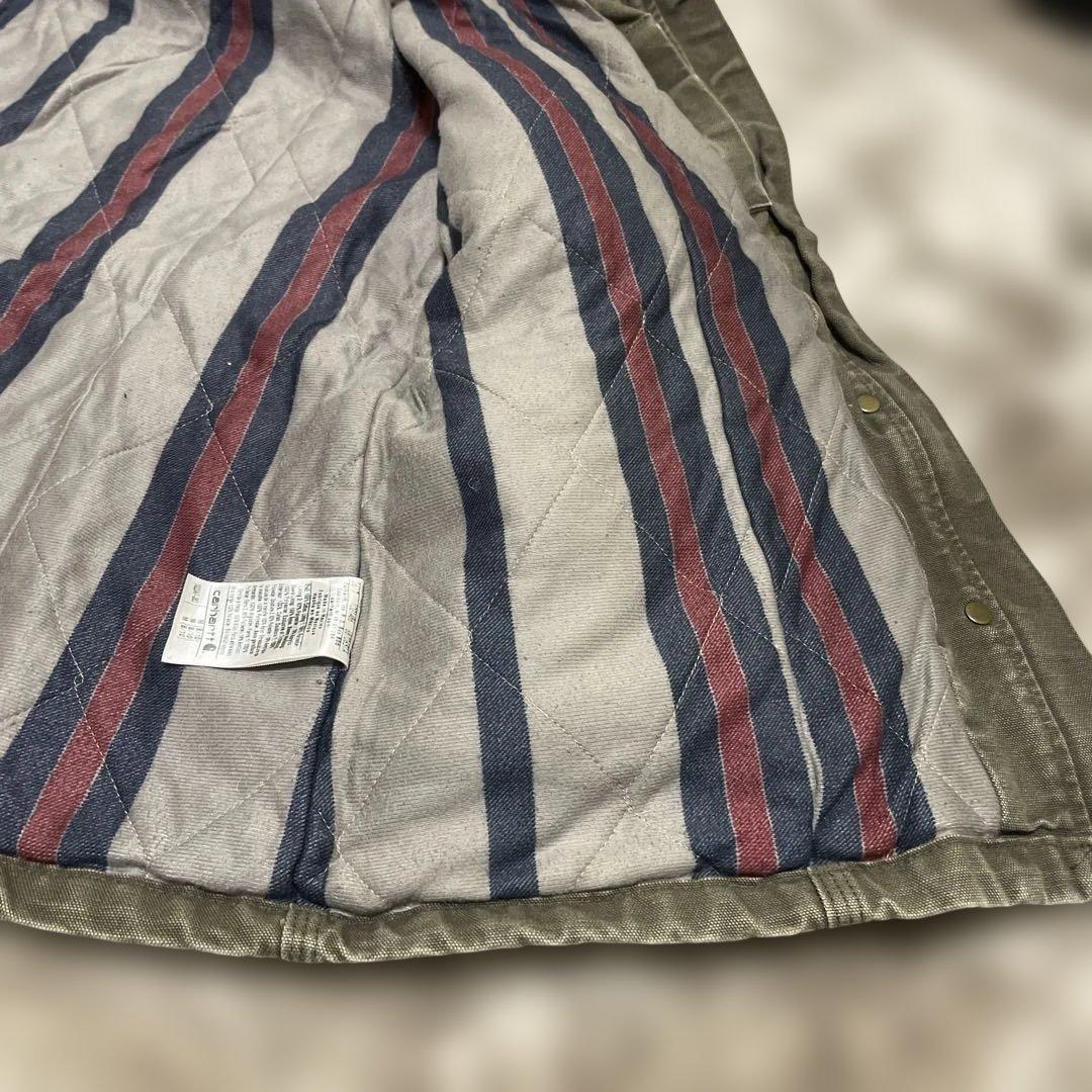 ド*君様 メキシコ製 Carhartt ダックジャケット モスグリーン サイズM