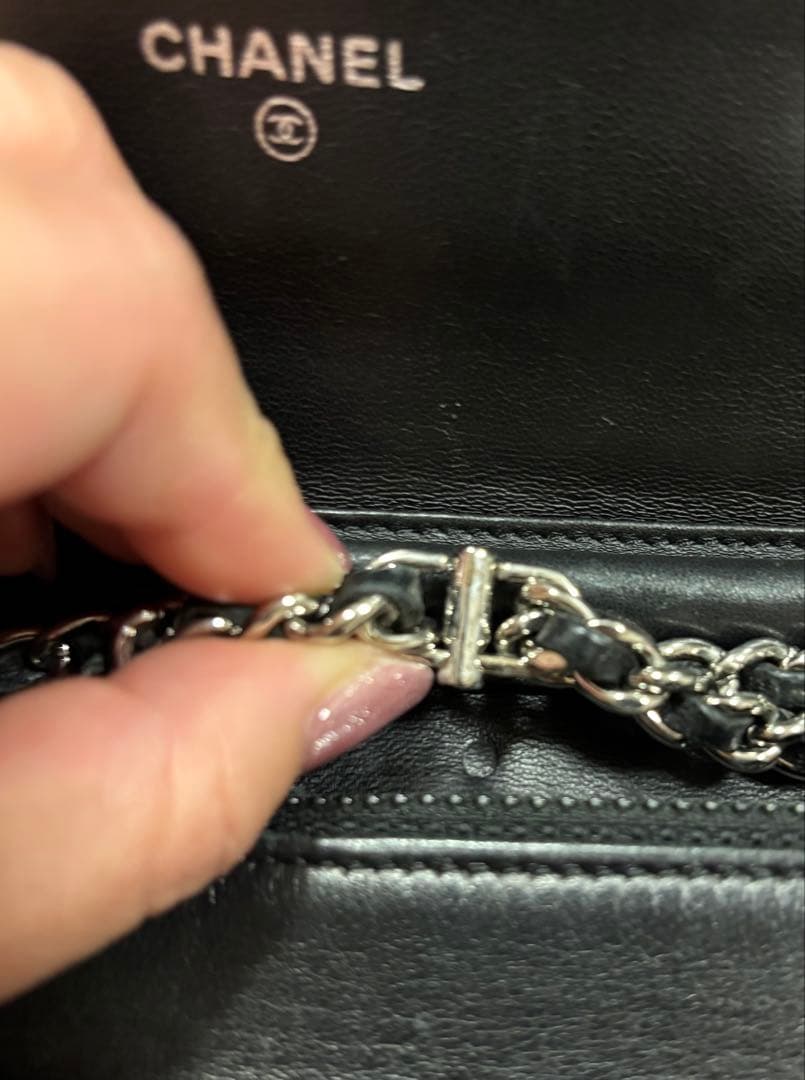 CHANEL シャネル チェーンウォレット マトラッセ ラムスキン