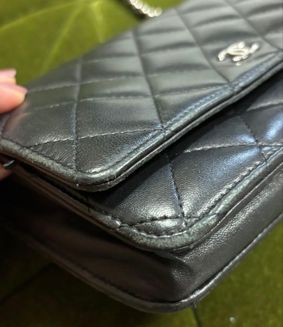 CHANEL シャネル チェーンウォレット マトラッセ ラムスキン