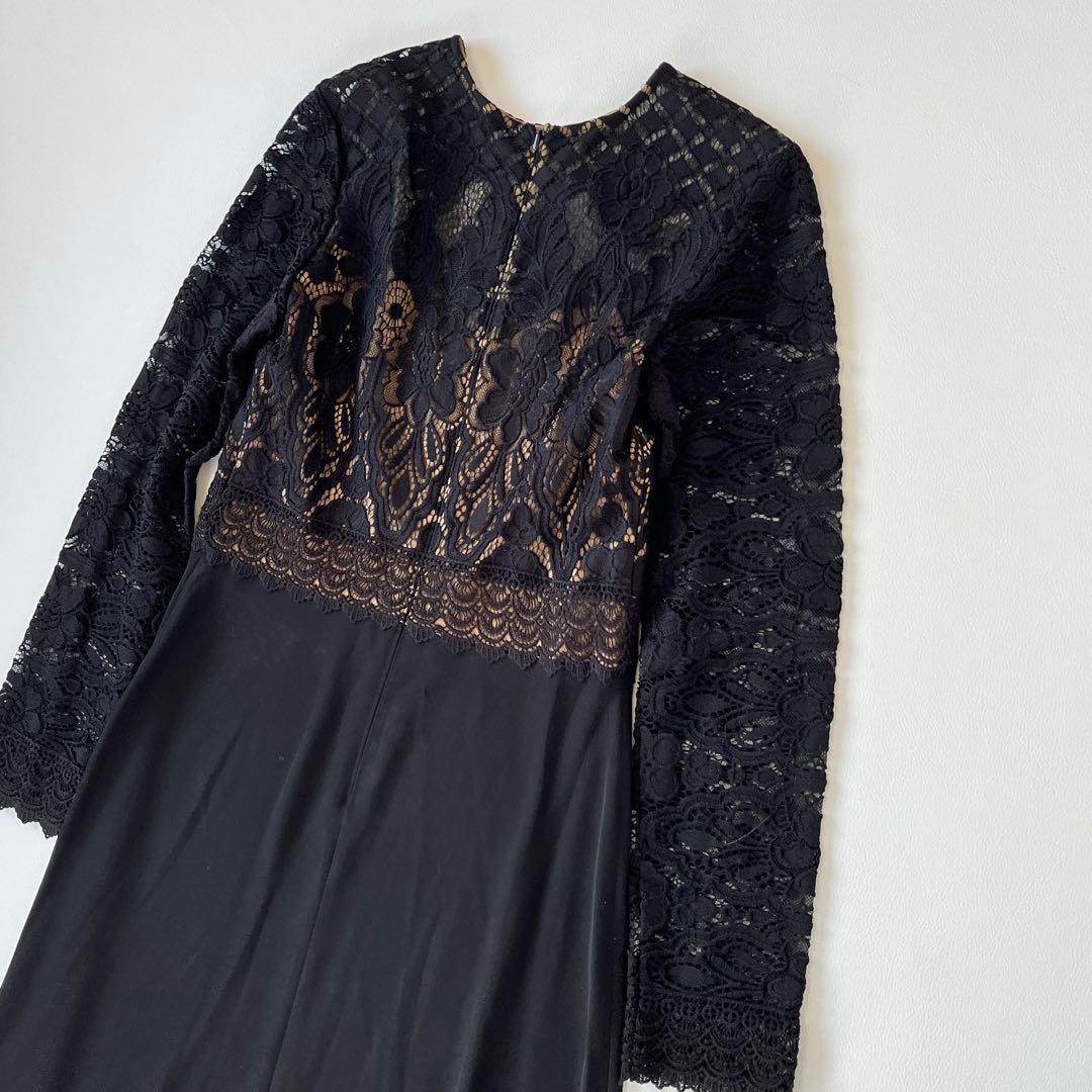 未使用✨ タダシショージ Lace & Crepe Gownドレス 黒