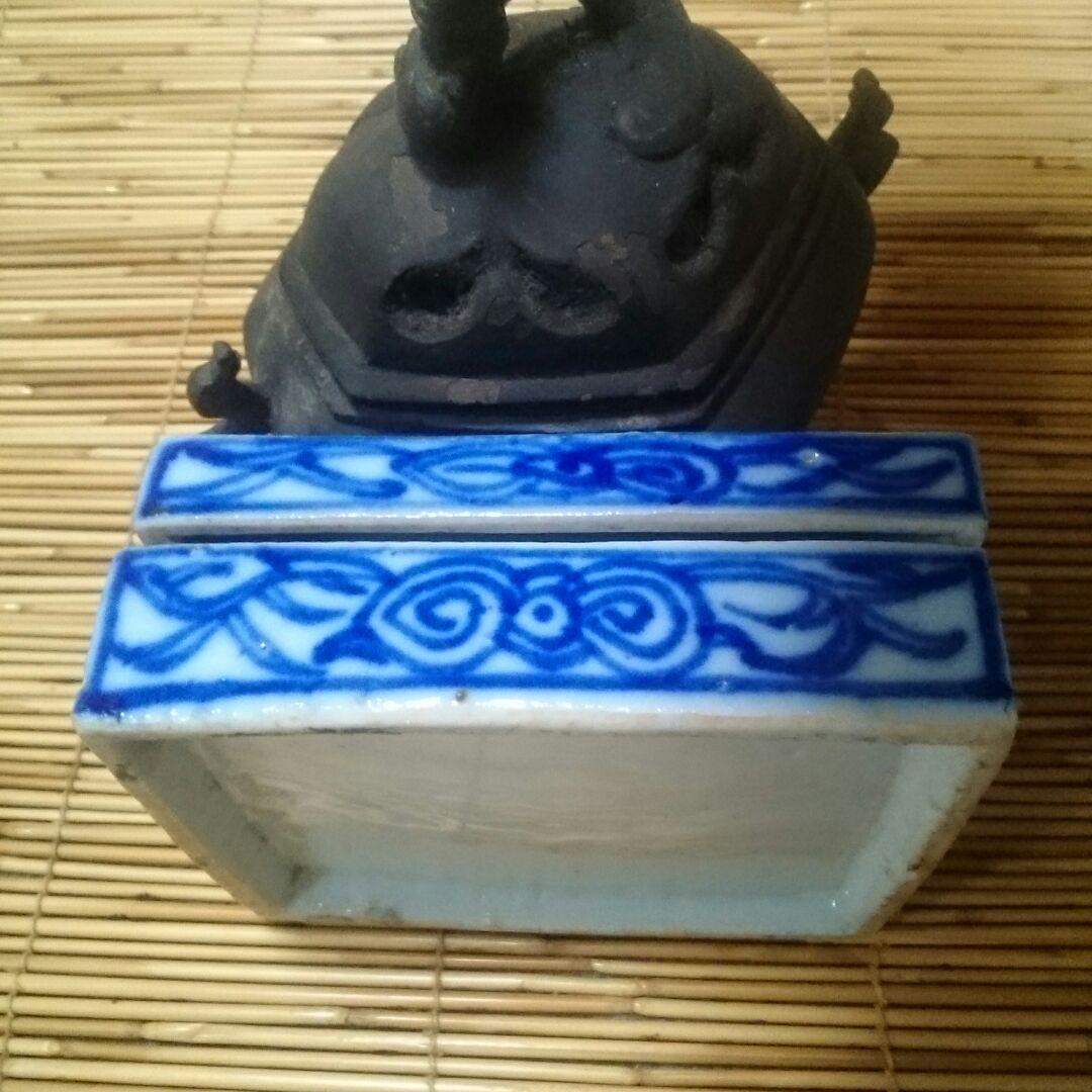 骨董、古伊万里、龍文様香合