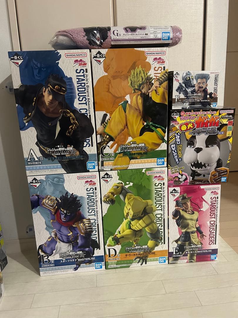 一番くじ　ジョジョの奇妙な冒険　ラストワン賞　フィギュアコンプリート　おまけ付