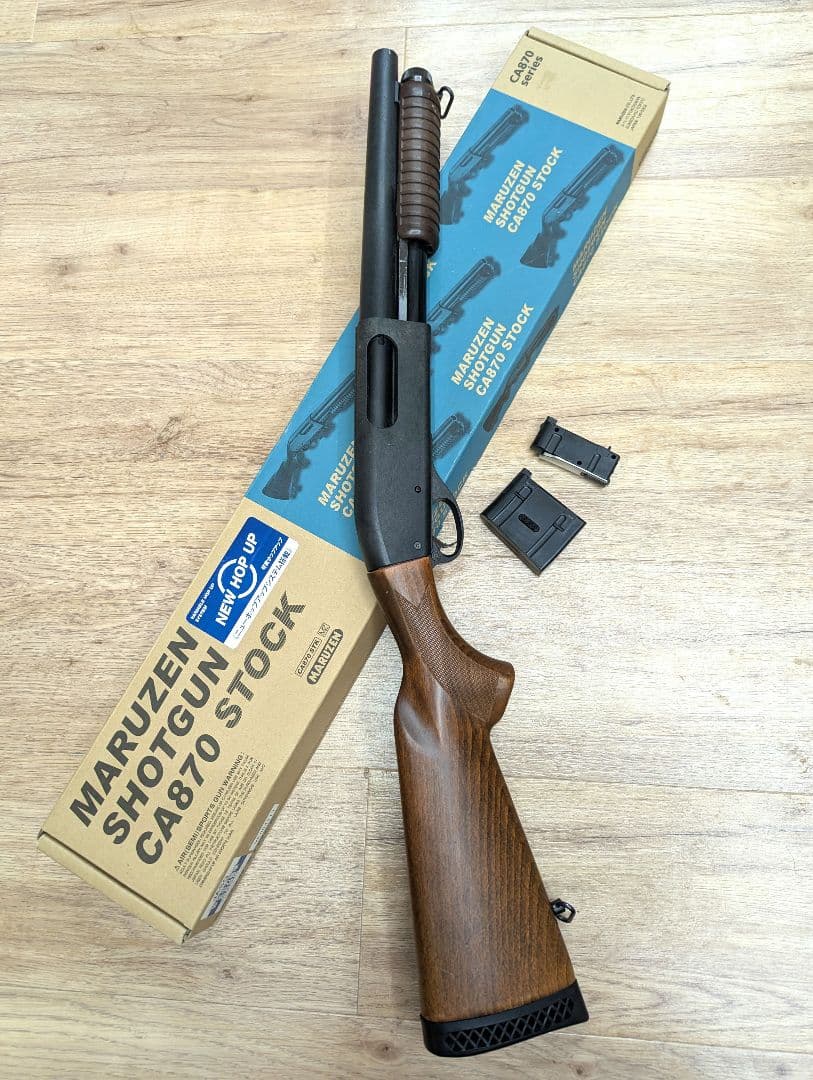 マルゼン CA870ストック リアル木製ウッドストック装換 ショートマガジン付き