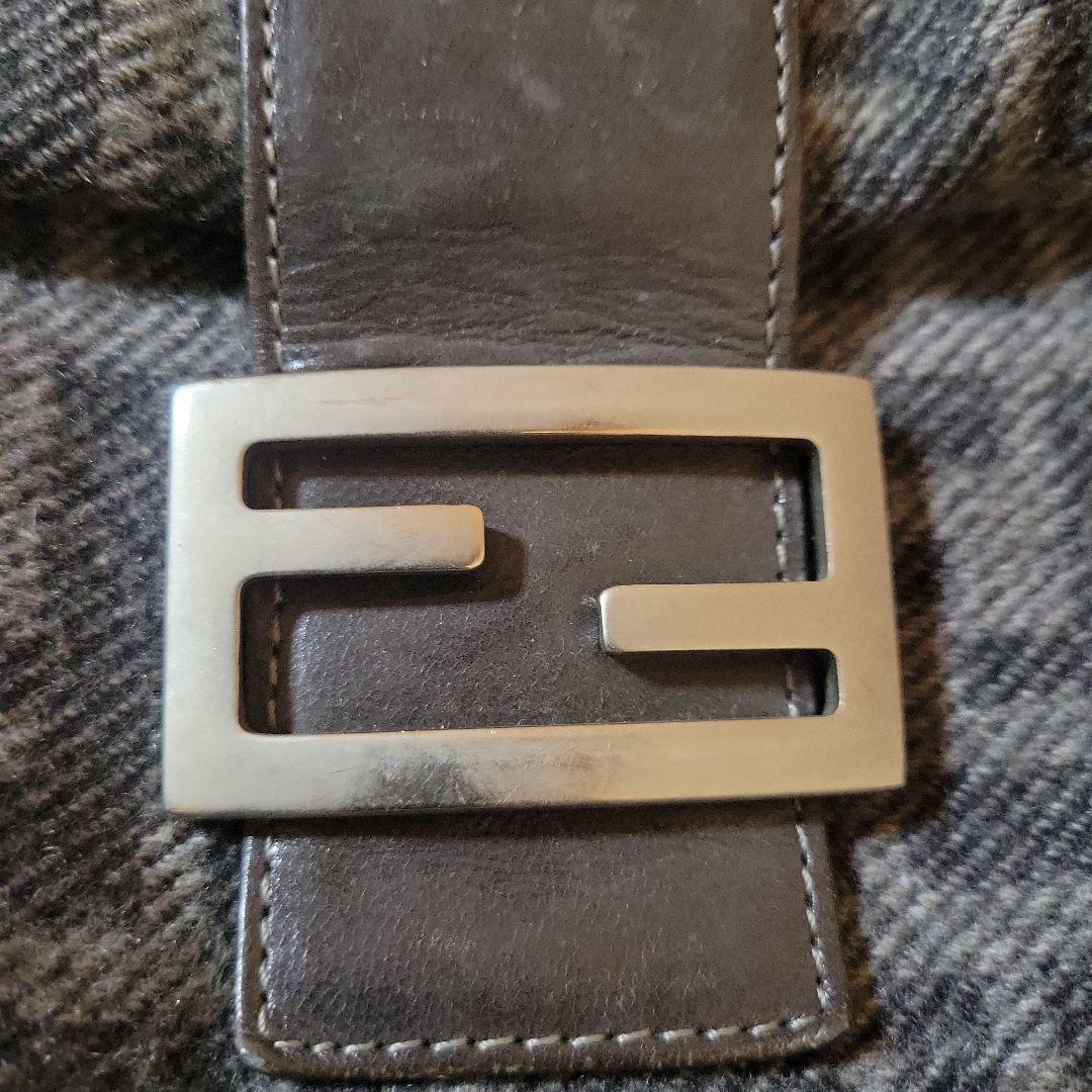 FENDI フェンディ ショルダーバッグ ズッカ マンマバケット ニット/レザー