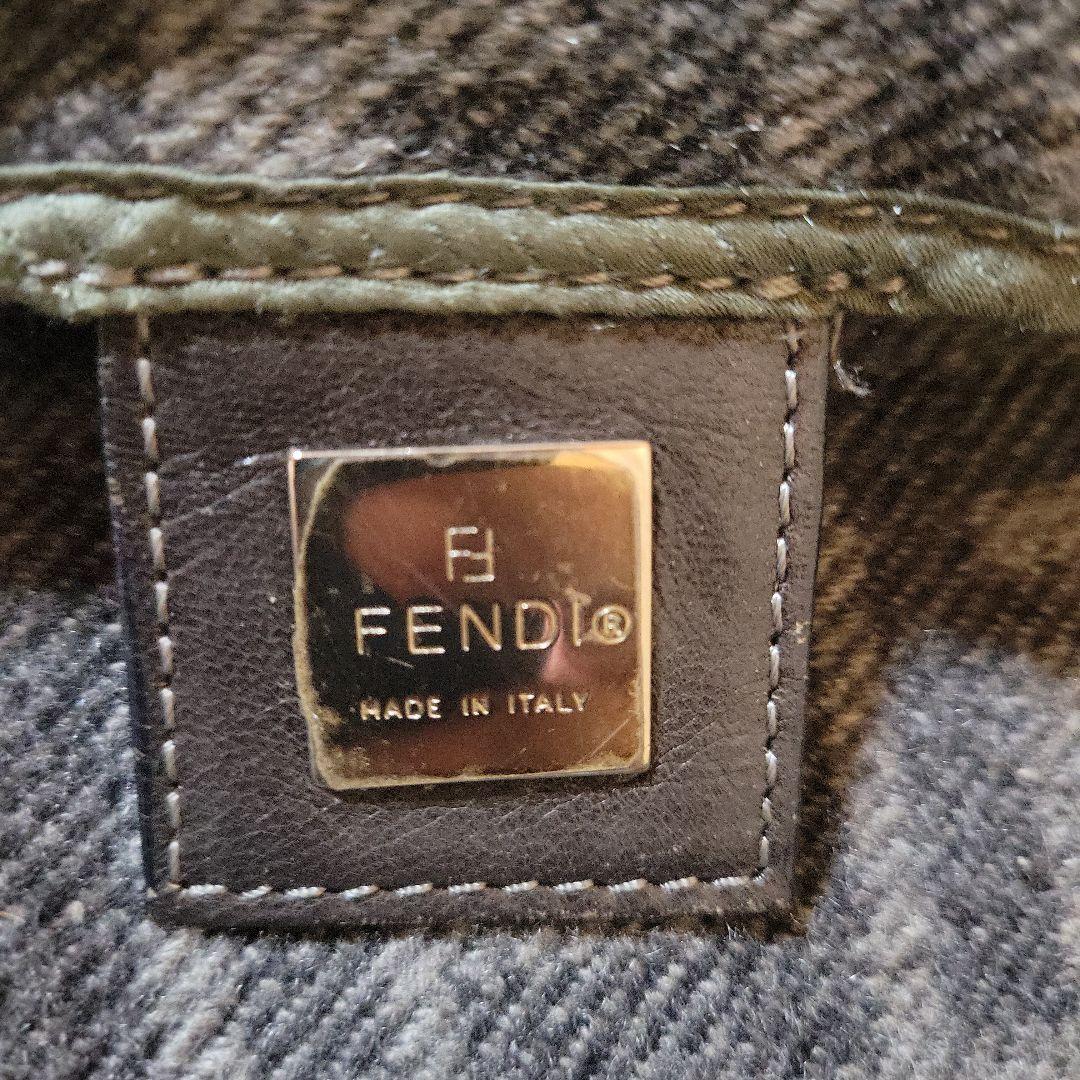 FENDI フェンディ ショルダーバッグ ズッカ マンマバケット ニット/レザー