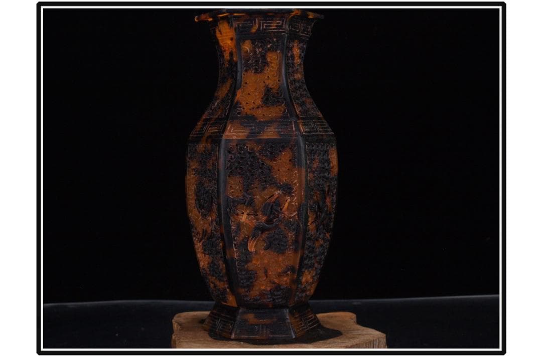 民間仕入れ品　中国清時代の鼈甲瓶 貴重品　激安骨董品 DE1438B18-4