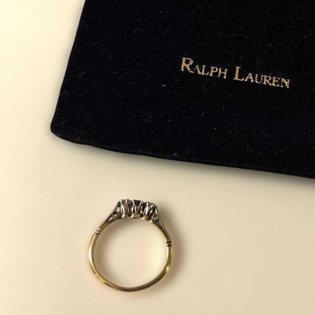 【レア美品】Ralph Lauren ゴールドストーンリング イギリス