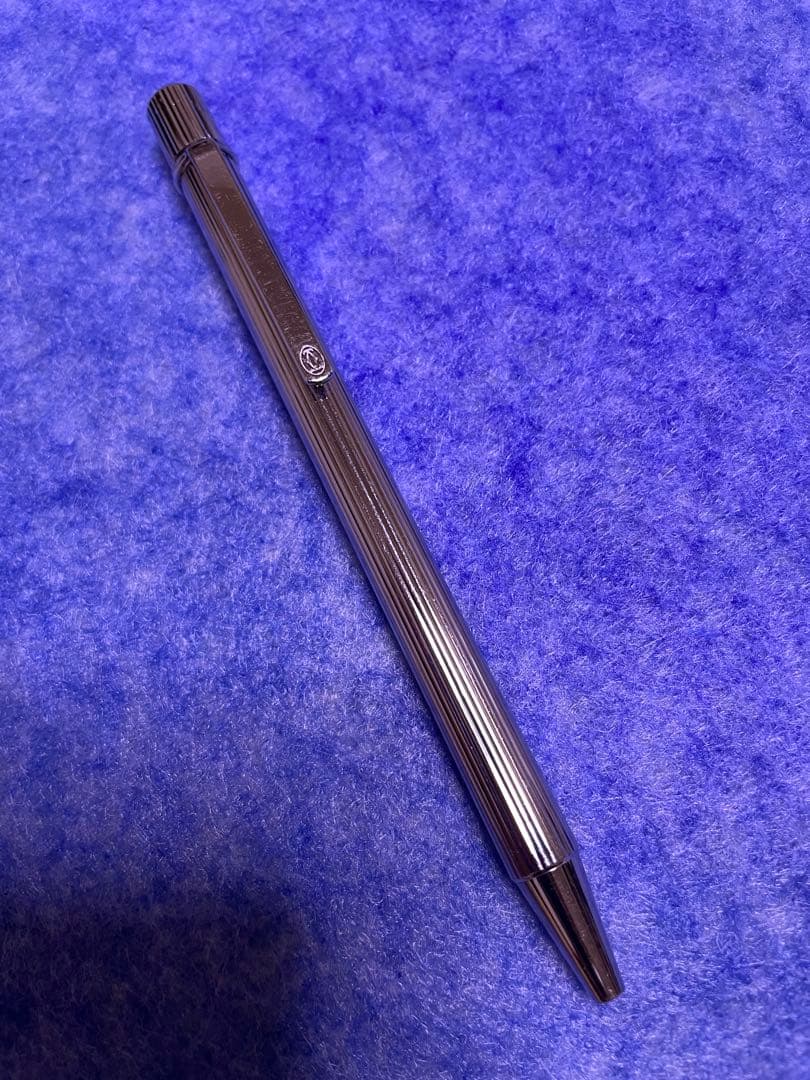 美品カルティエビンテージツイスト式マストボールペンシルバー 黒インク