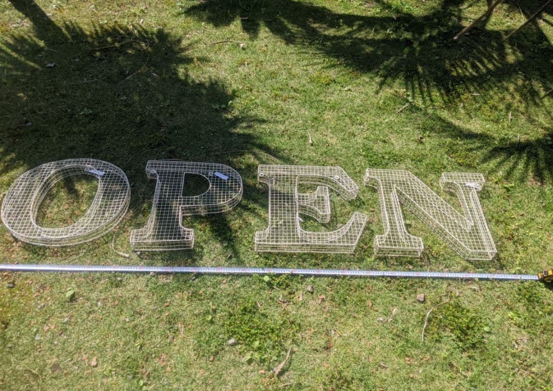 アルファベット看板 OPEN 壁掛け看板 立体式 大型看板 オープンサイン