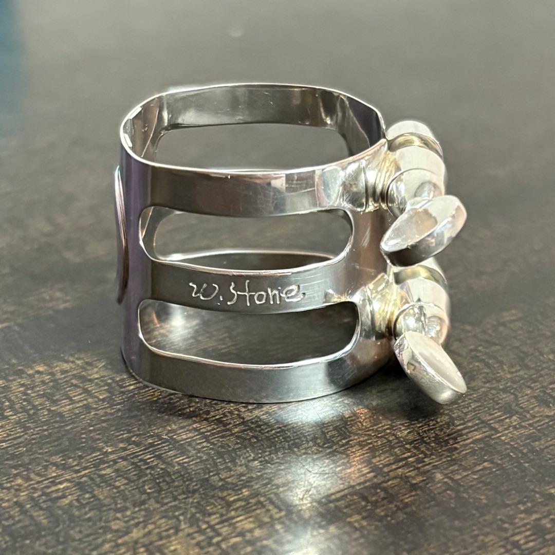 ウッドストーン　Ｂ♭クラリネットリガチャー 総銀　ソリッドシルバー