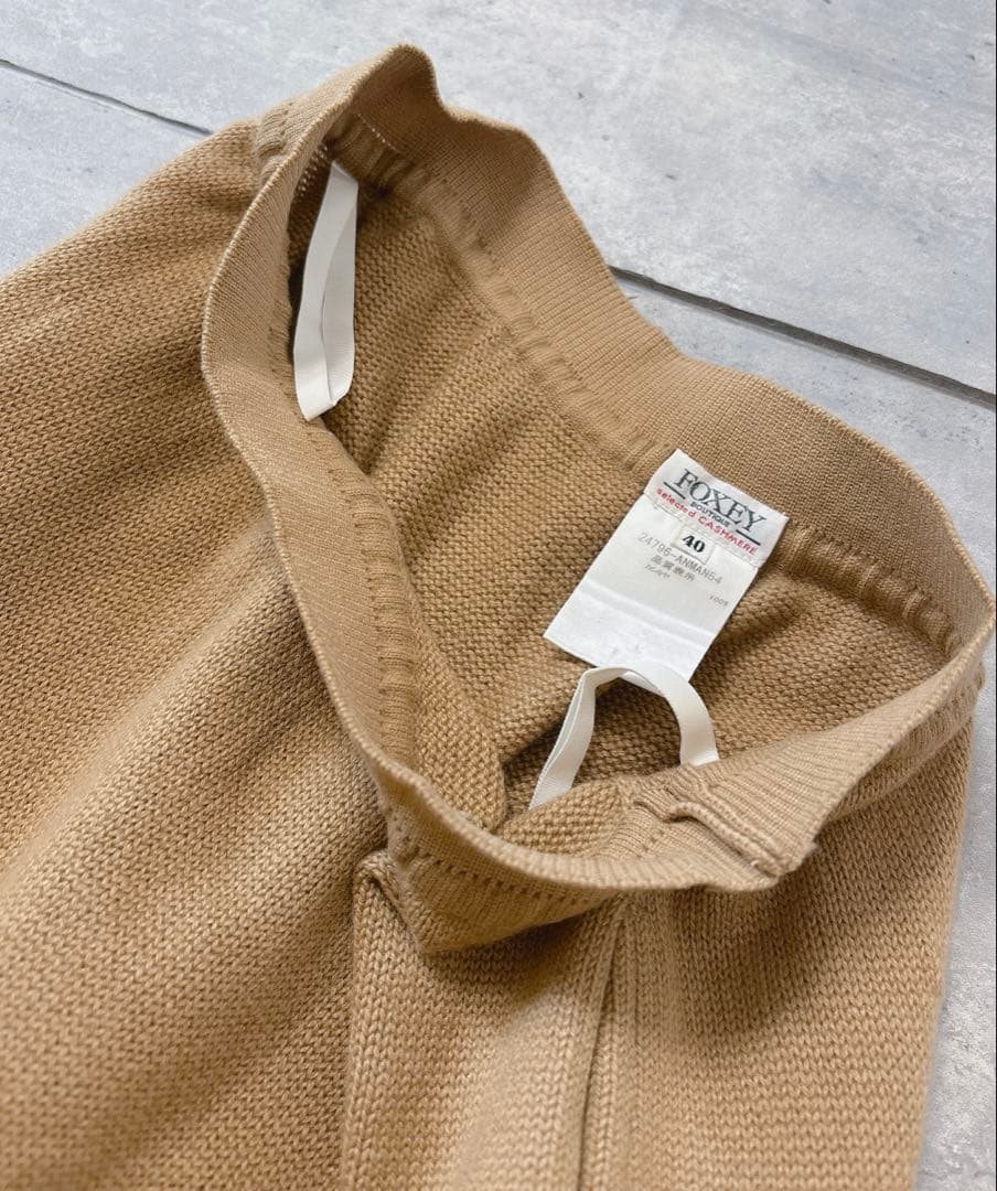 美品【FOXEY】フォクシー 高級 カシミヤ100% ティアード ニットスカート