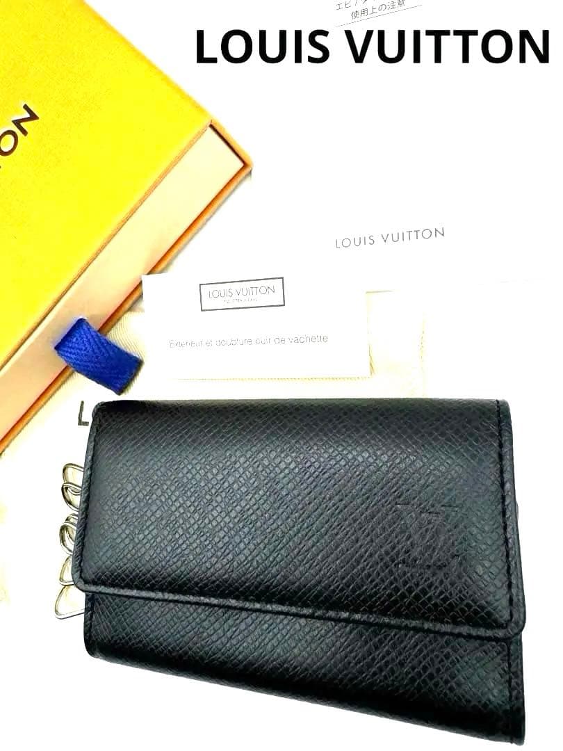 新品未使用　ルイヴィトン　タイガ　ミュルティクレ　6連　レザー　キーケース　黒