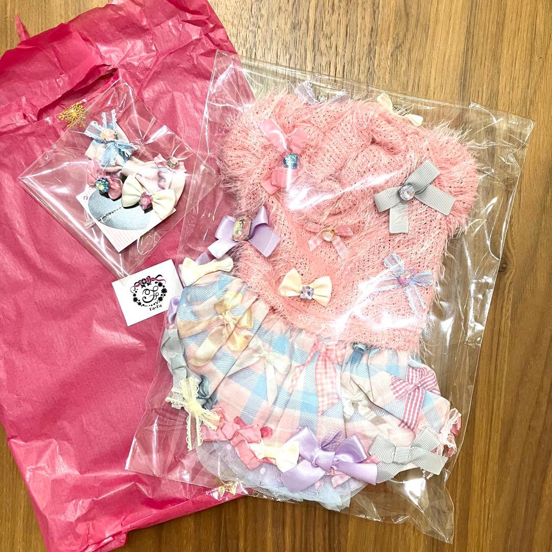 キャンディブッピー 完売品 新品タグ付き未開封 犬用ニットワンピース&バレッタ