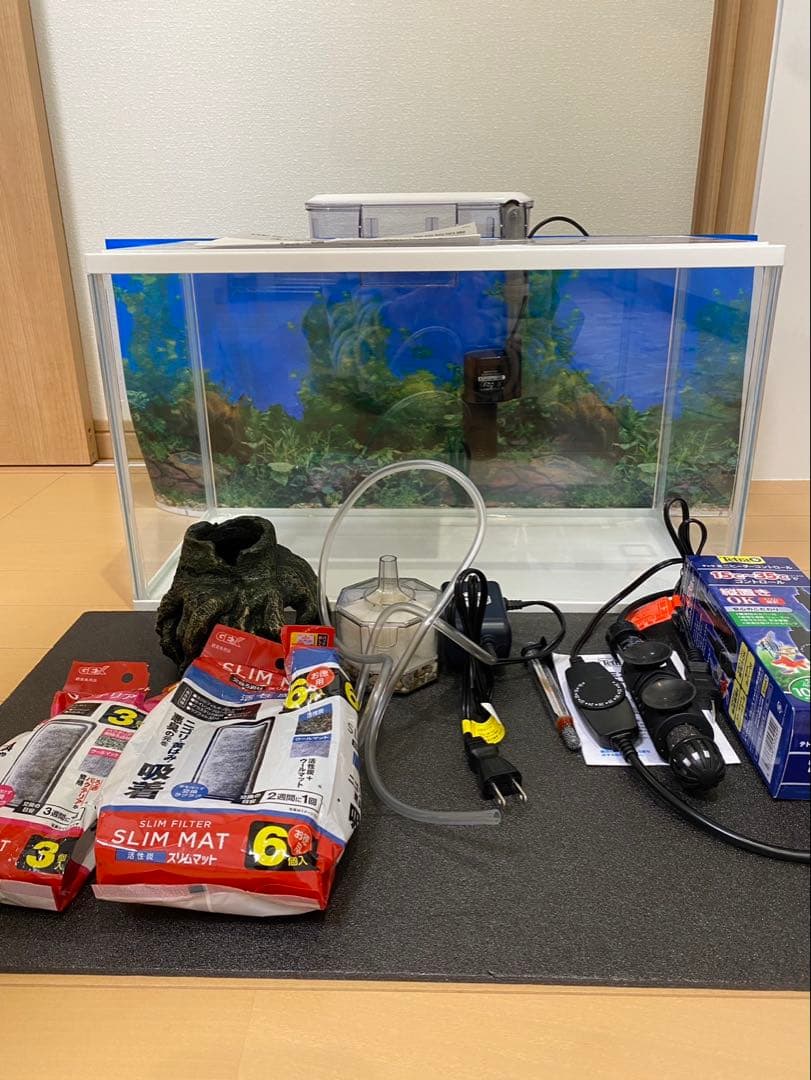 GEXジェックススリム水槽500セット 　付属品　テトラ等