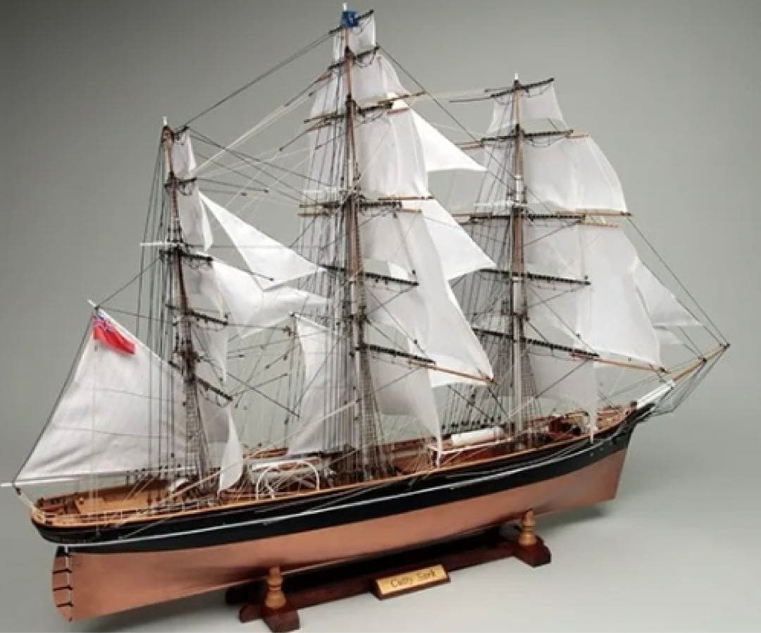 木製帆船模型 1/80カティサーク 帆付