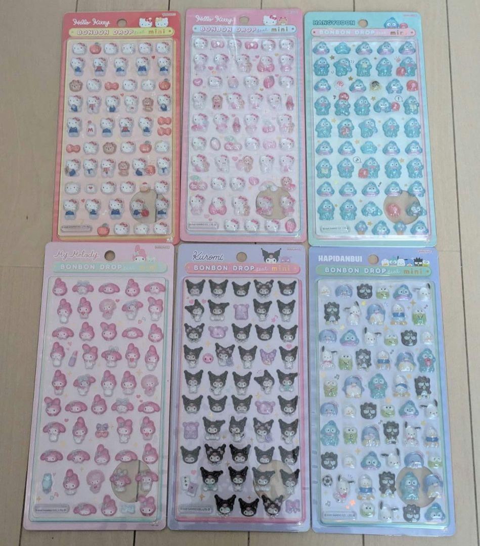 ボンボンドロップシール ミニ サンリオ 6種類