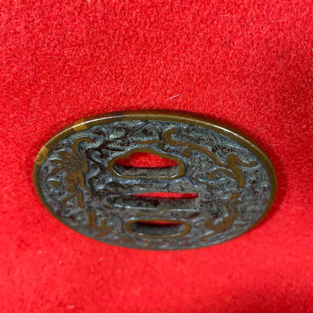 B–11 鍔　つば　武具　銅製　装飾品　アンティーク　美術品　工芸品　刀装具