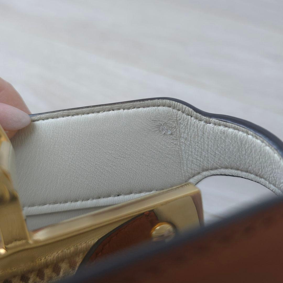 美品【フェンディ】ピーカブー　アイシーユー　ミディアム　刺繍　ハンドバッグ