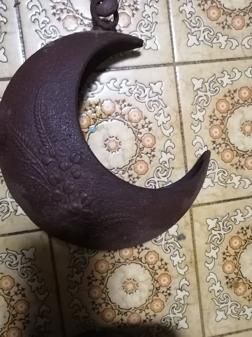 W‼️【南部鉄器★昭和レトロ】三日月型吊り花瓶 　希少品　非売品‼️