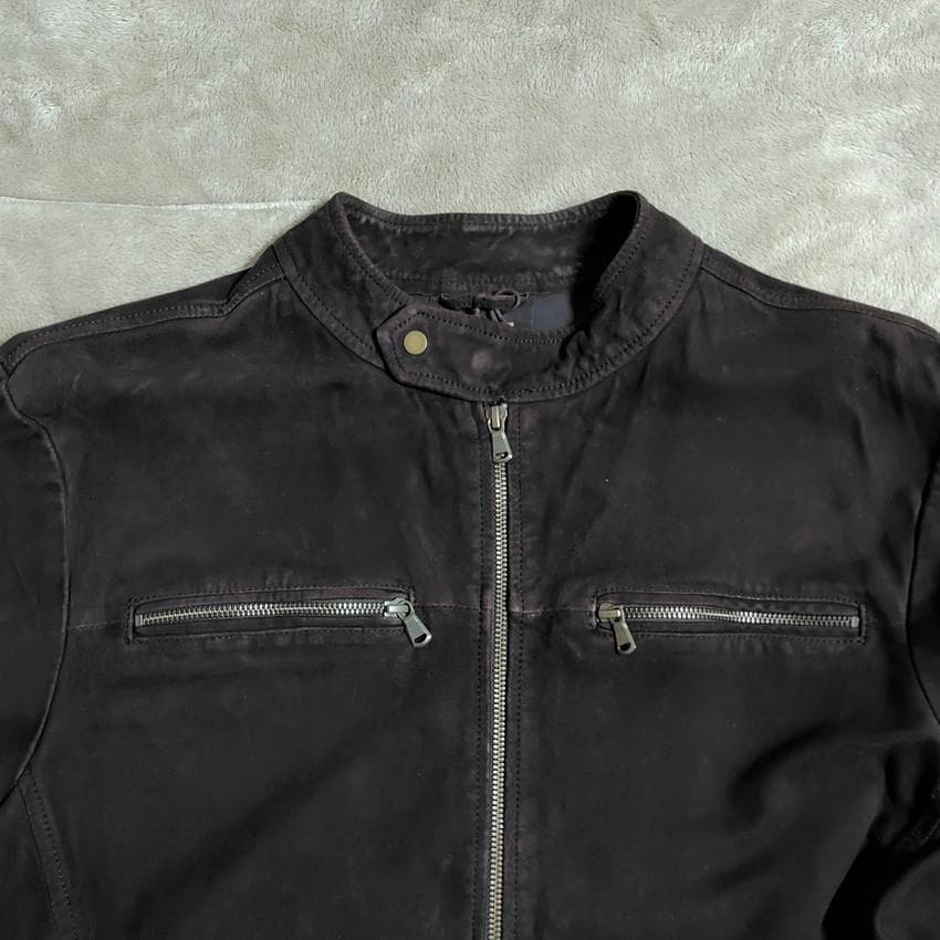 新品 Andrea D'AMICO サイズ54 ダミコ ライダース スエード