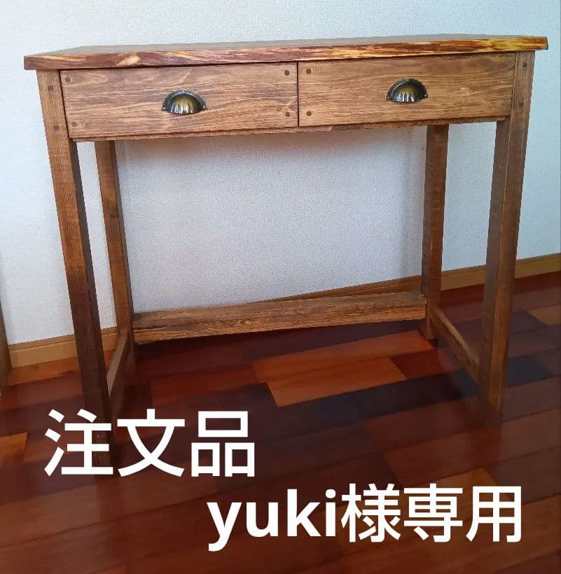 yuki＊檜の一枚板使用※机
