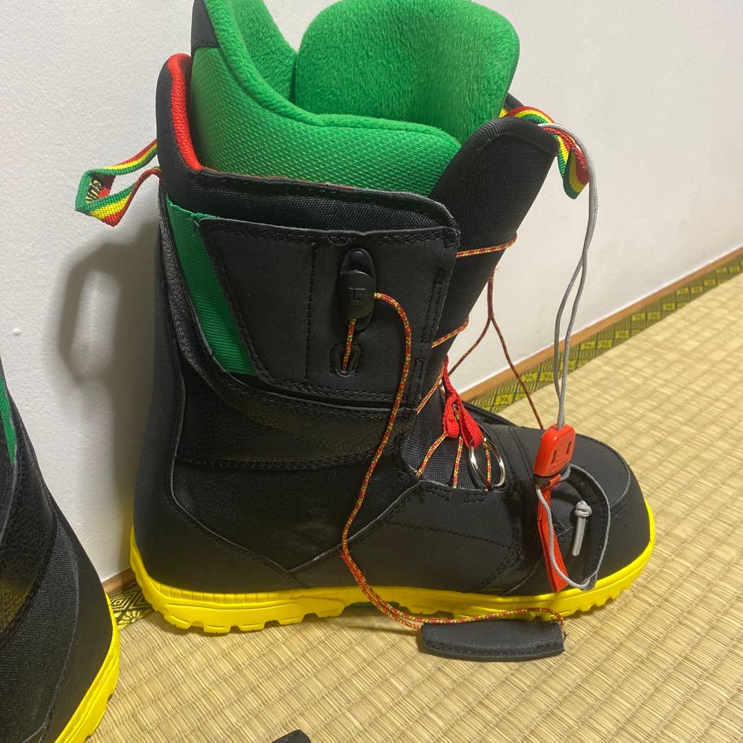 BURTON スノーボードブーツ メンズ ブラック/グリーン/イエロー