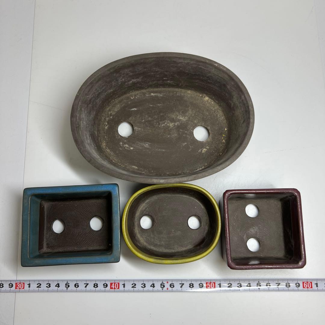 中国美術　在銘植木鉢　幅約7.5~18㎝　東Y7-1104⑤タトヒサ