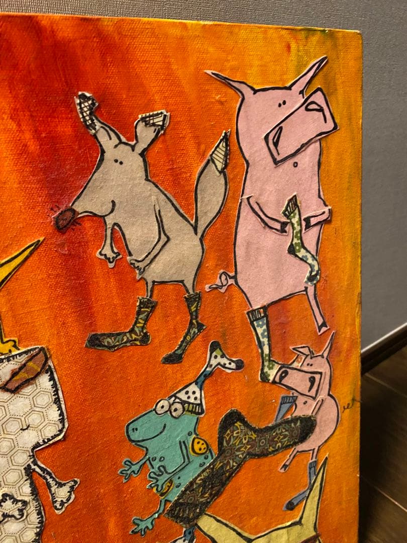 NY ニューヨーク　アーティスト作品　アルベロベロ風　切り絵