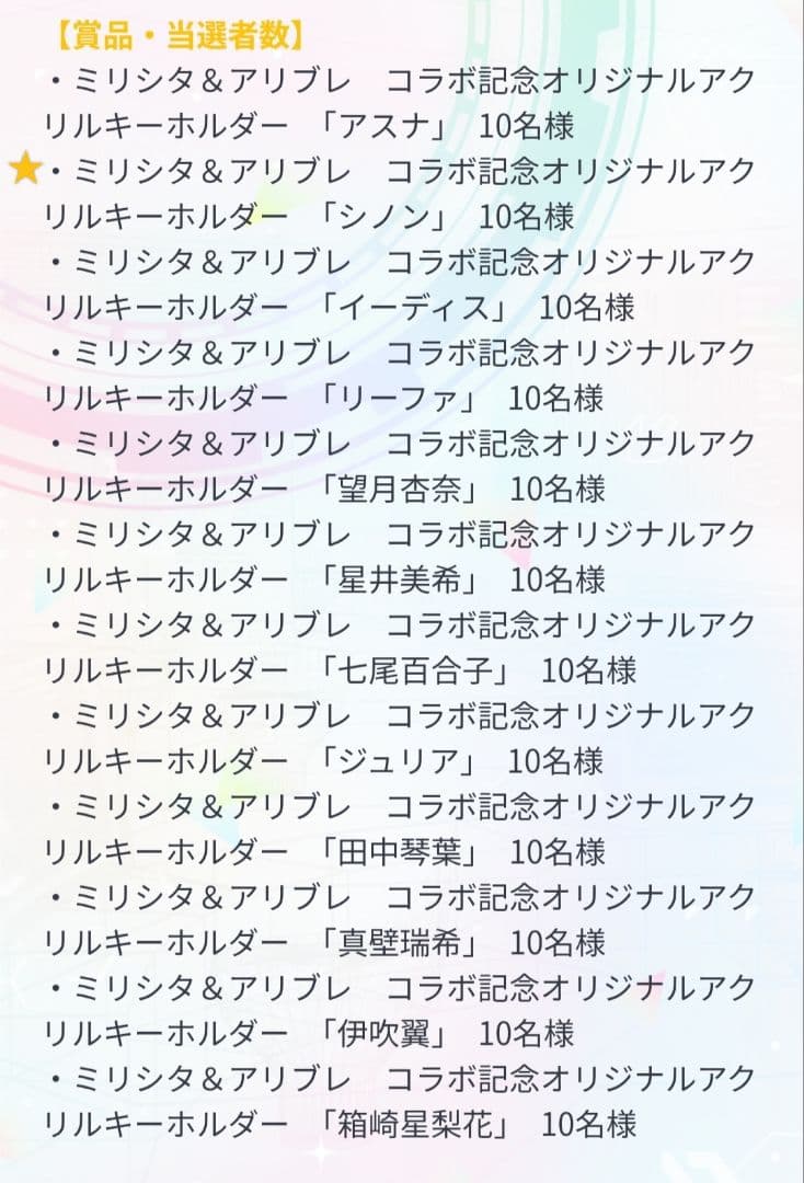 当選品 ソードアート・オンライン SAO アイマス シノン ミリシタ