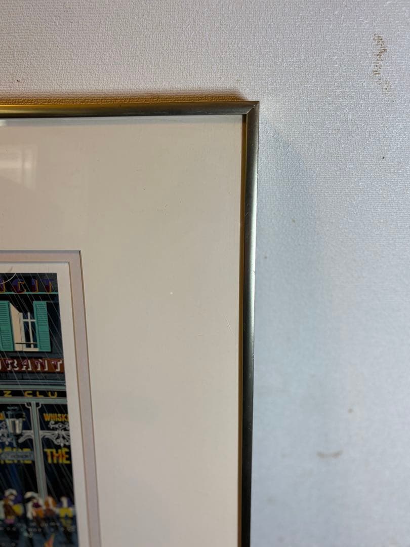 [真作] ヒロ・ヤマガタ 秋『土砂降り』 シルクスクリーン 75/38直筆サイン