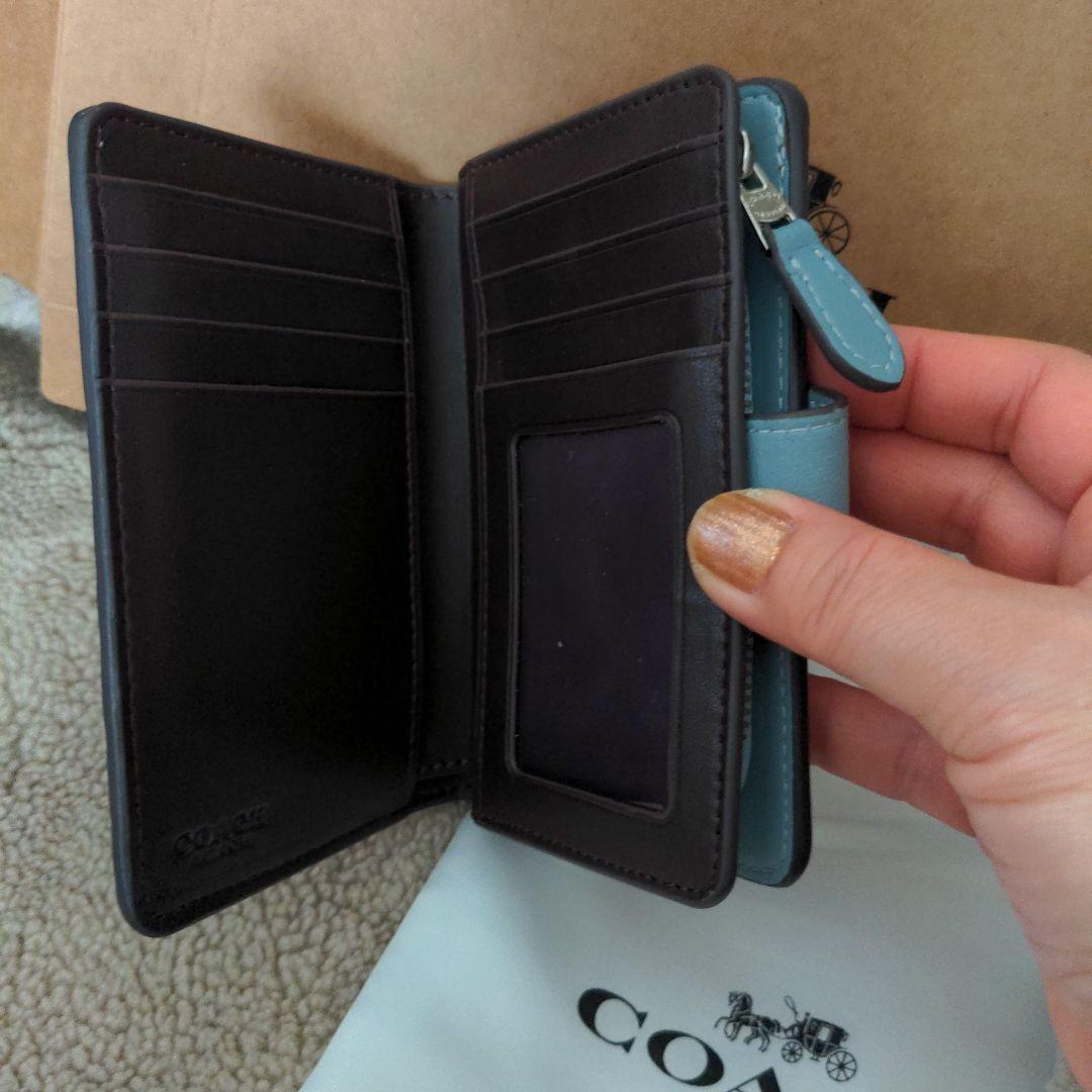 COACH 二つ折り財布 ミントグリーン