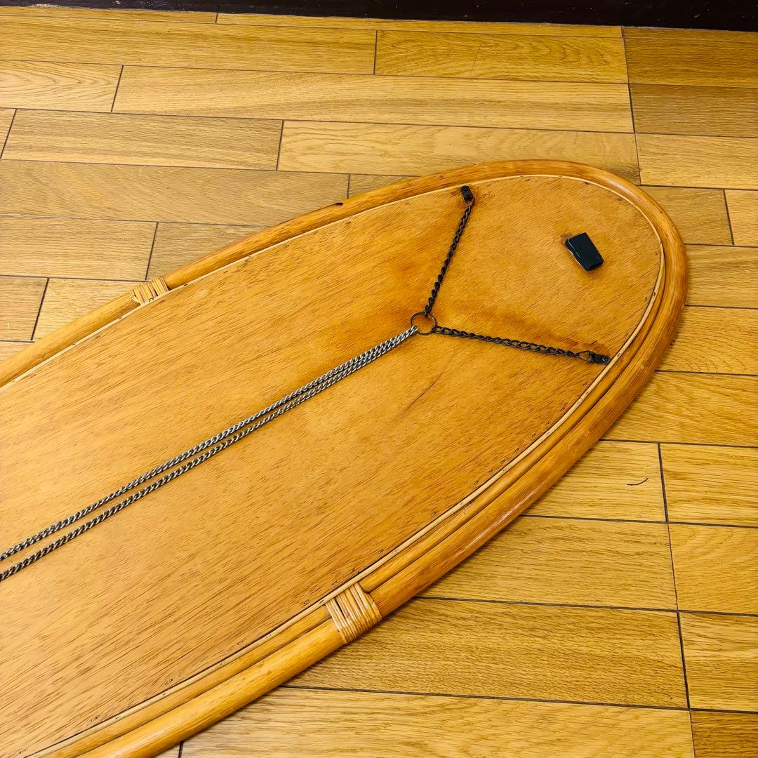 【希少品】　ビンテージ　ラタン　藤　ミラー　壁掛け　ウォールミラー　送料込み