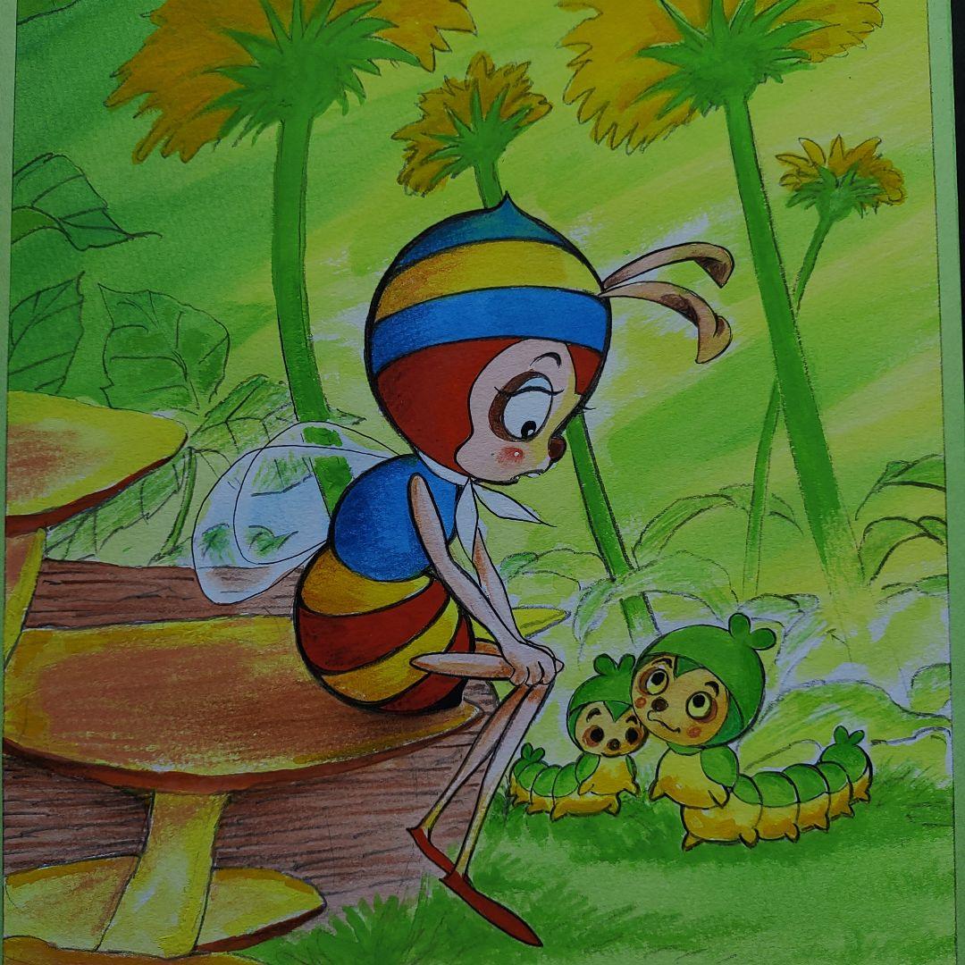 みなしごハッチ　小さな友達　肉筆原画